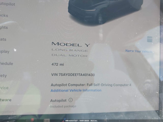 2026 TESLA MODEL Y 7SAYGDEE1TA401430 Photo 6