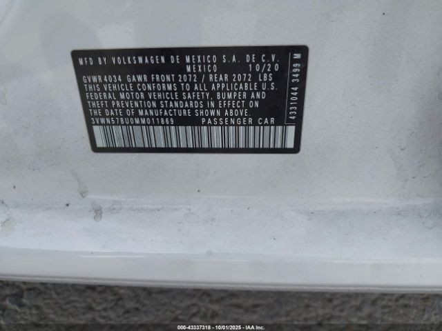 2021 VOLKSWAGEN JETTA 3VWN57BU0MM011869 Photo 8