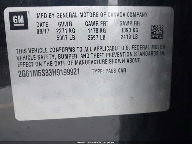 2017 CADILLAC XTS 2G61M5S33H9199921 Photo 8