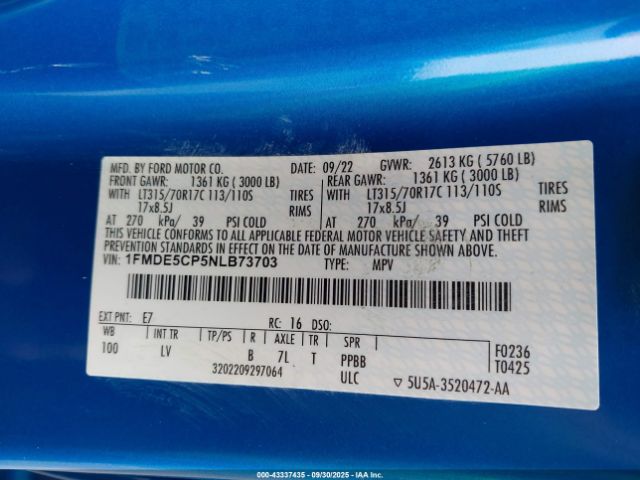 2022 FORD BRONCO 1FMDE5CP5NLB73703 Photo 8