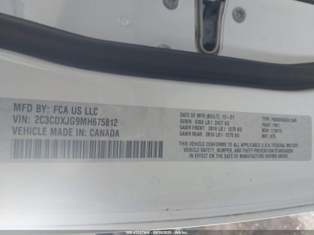 2021 DODGE CHARGER 2C3CDXJG9MH675812 Photo 8