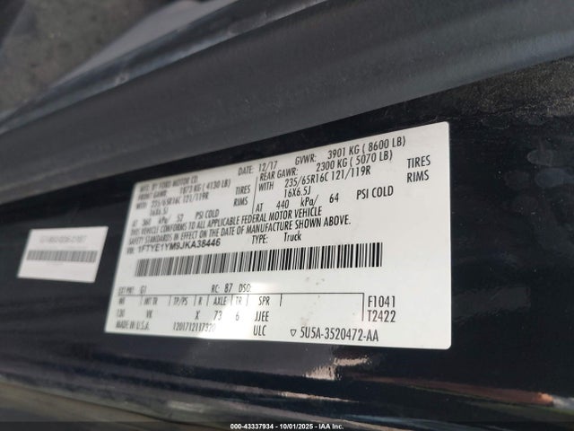 Ford Transit 2018 1FTYE1YM9JKA38446 Image 9