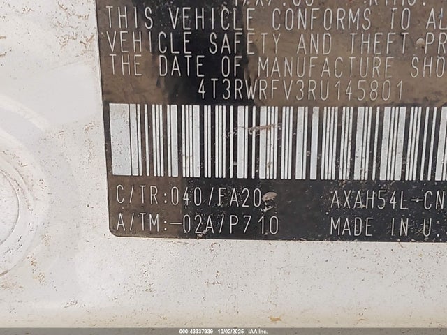 Toyota a25a-fxs 2024 4T3RWRFV3RU145801 Image 9