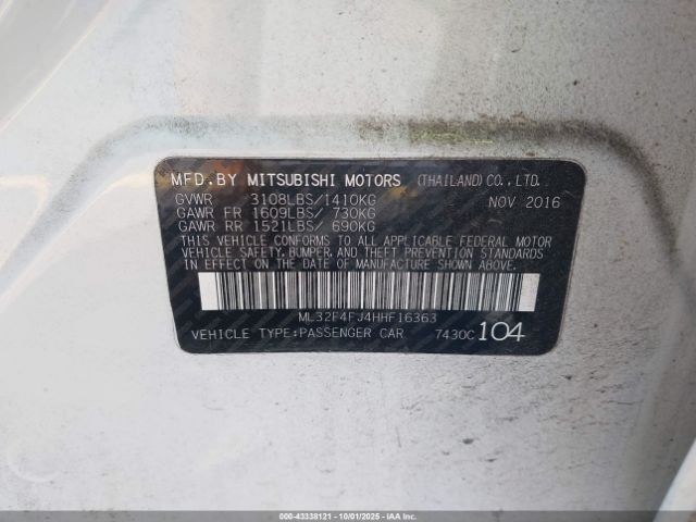 2017 MITSUBISHI MIRAGE G4 ML32F4FJ4HHF16363 Photo 8