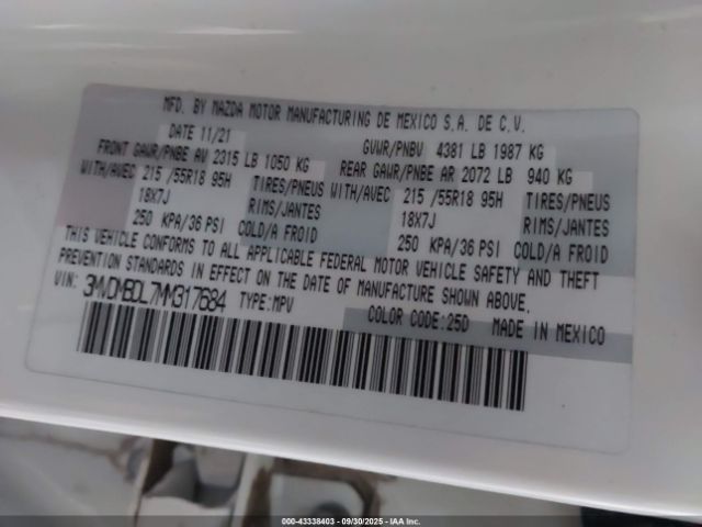 2021 MAZDA CX-30 3MVDMBDL7MM317684 Photo 8