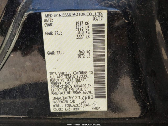 1N4AL3AP7HC217683 Nissan 2017