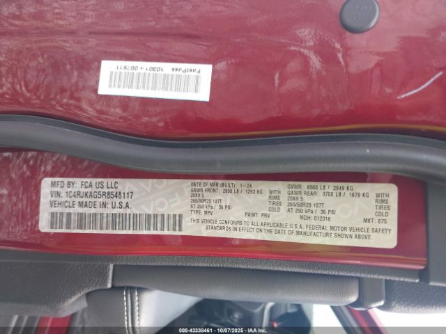 2024 JEEP GRAND CHEROKEE L 1C4RJKAG5R8548117 Photo 8