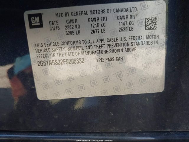 2015 CADILLAC XTS 2G61N5S32F9205332 Photo 8