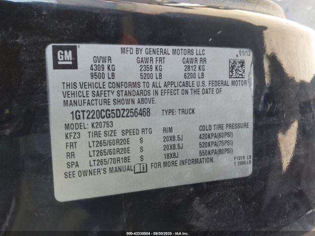 2013 GMC SIERRA 2500HD 1GT220CG5DZ256468 Photo 8