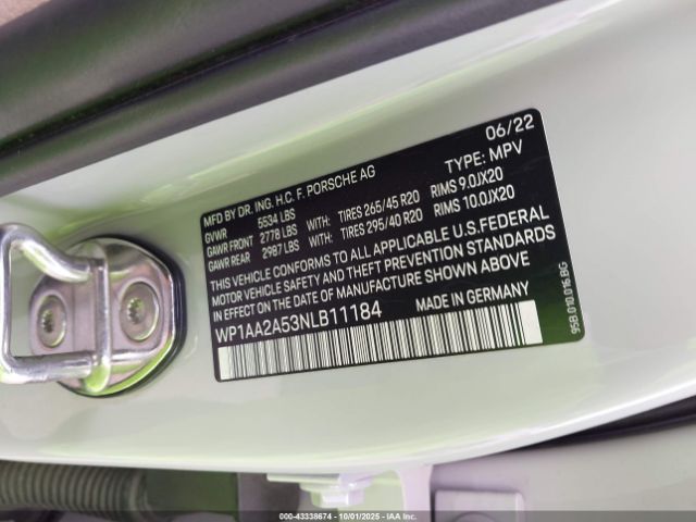 2022 PORSCHE MACAN WP1AA2A53NLB11184 Photo 8