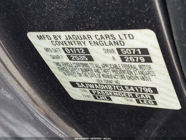 2012 JAGUAR XF SAJWA0HB7CLS41796 Photo 8
