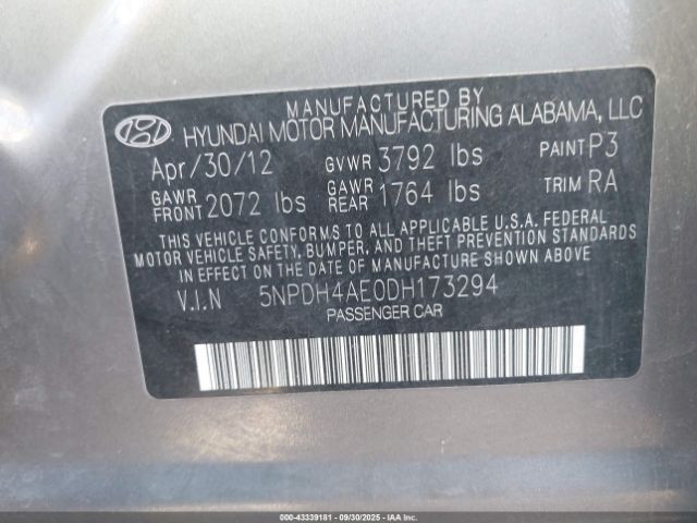 2013 HYUNDAI ELANTRA 5NPDH4AE0DH173294 Photo 8