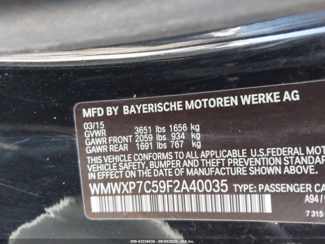 2015 MINI HARDTOP WMWXP7C59F2A40035 Photo 8