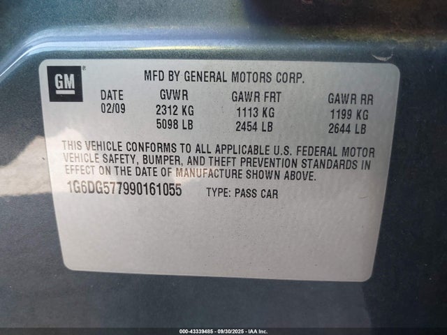 2009 CADILLAC CTS 1G6DG577990161055 Photo 8