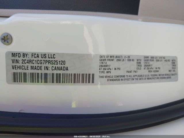 2023 CHRYSLER VOYAGER 2C4RC1CG7PR525120 Photo 8