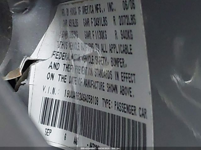 2006 ACURA TL 19UUA66246A058109 Photo 8