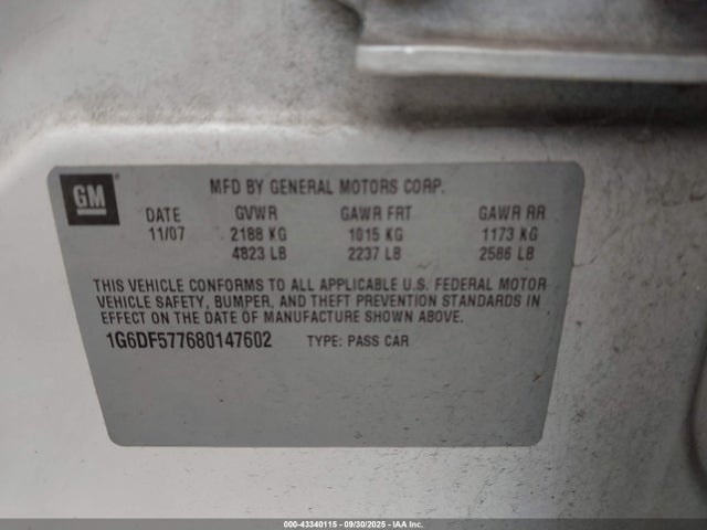 2008 CADILLAC CTS 1G6DF577680147602 Photo 8