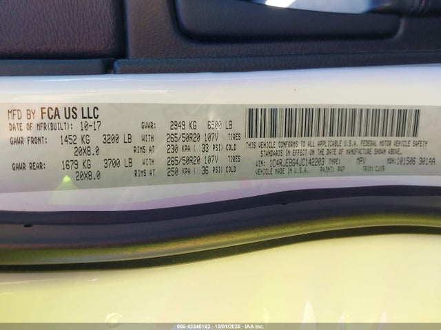 2018 JEEP GRAND CHEROKEE 1C4RJEBG4JC142203 Photo 8