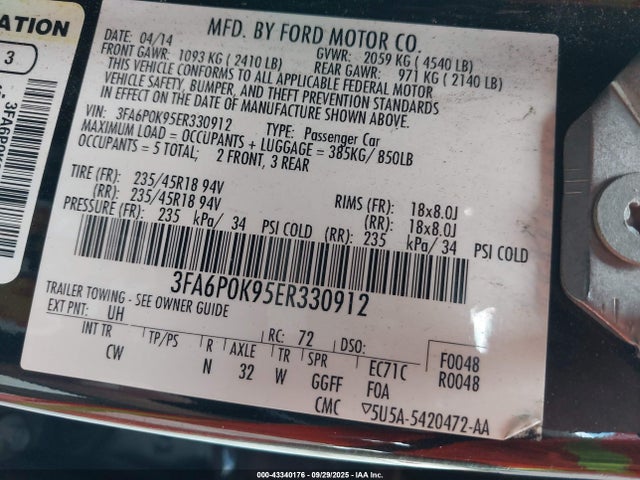 3FA6P0K95ER330912 Ford 2014