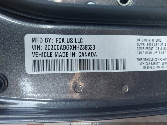2C3CCABGXNH236523 Chrysler 300