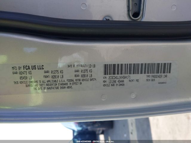 2019 DODGE CHARGER 2C3CDXGJ1KH564171 Photo 8