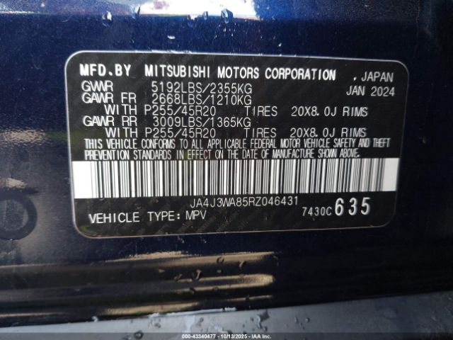 2024 MITSUBISHI OUTLANDER JA4J3WA85RZ046431 Photo 8