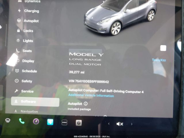 2023 TESLA MODEL Y 7SAYGDEE6PF886642 Photo 6