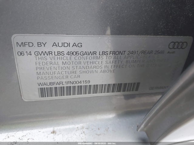 2015 AUDI A4 WAUBFAFL1FN004159 Photo 8