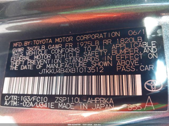 2011 SCION XD JTKKU4B4XB1013512 Photo 8