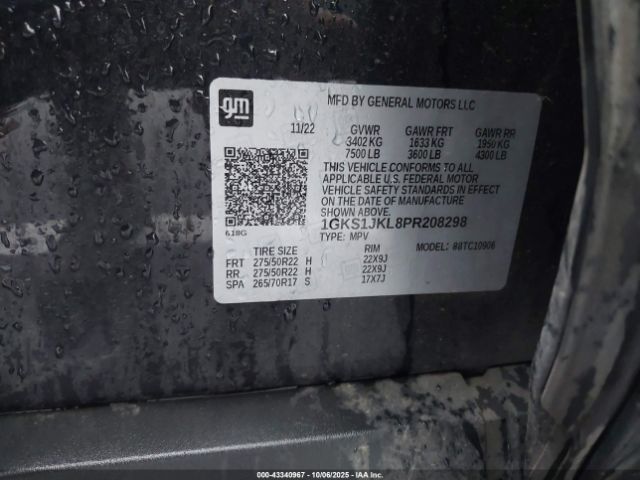 2023 GMC YUKON XL 1GKS1JKL8PR208298 Photo 8