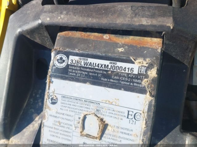 2021 CAN-AM OUTLANDER 3JBLWAU4XMJ000416 Photo 9