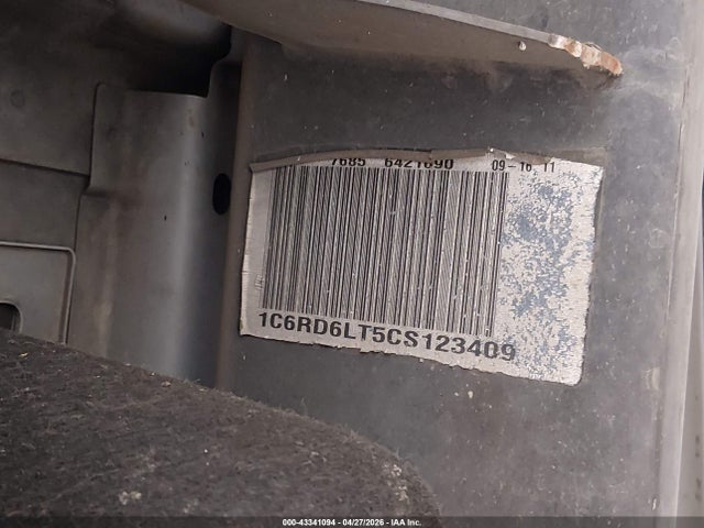 2012 Ram 1500 Slt მანქანა იყიდება აუქციონზე, vin: 1C6RD6LT5CS123409, აუქციონის ნომერი: 43341094