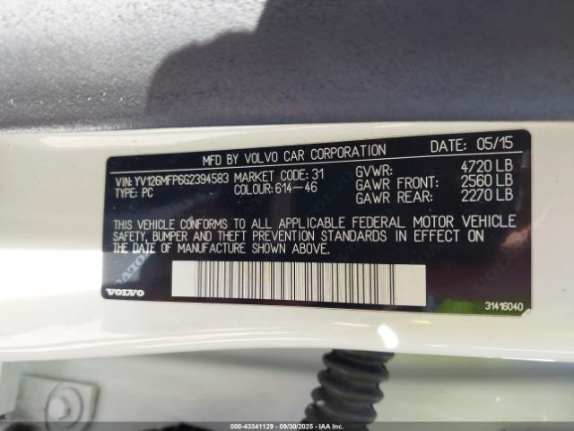 2016 VOLVO S60 YV126MFP6G2394583 Photo 8