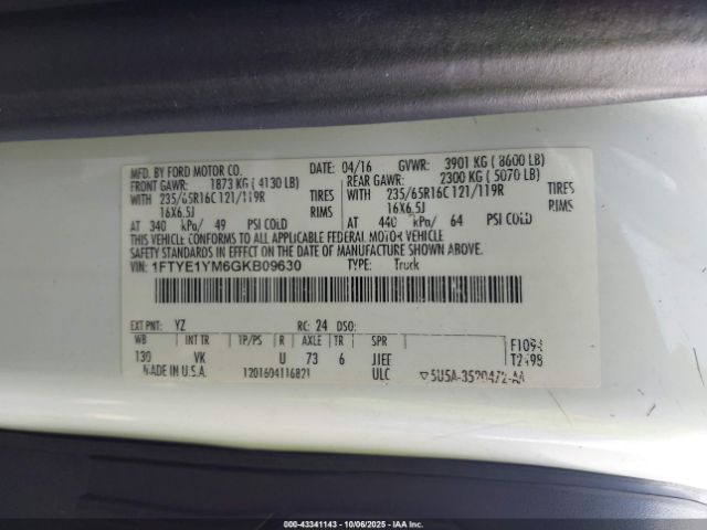 2016 FORD TRANSIT-150 1FTYE1YM6GKB09630 Photo 8