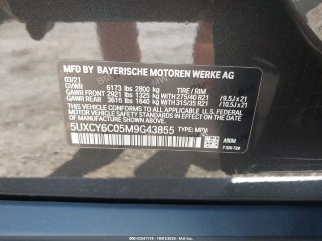 2021 BMW X6 5UXCY6C05M9G43855 Photo 8