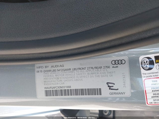 2016 AUDI A6 WAUFGAFC3GN031668 Photo 8