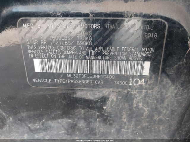 2018 MITSUBISHI MIRAGE G4 ML32F3FJ5JHF10409 Photo 8
