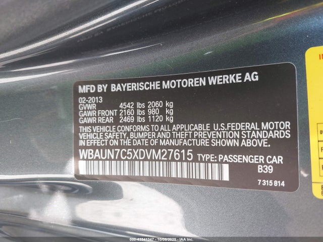 2013 BMW 135I WBAUN7C5XDVM27615 Photo 8