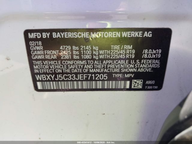 2018 BMW X2 WBXYJ5C33JEF71205 Photo 8