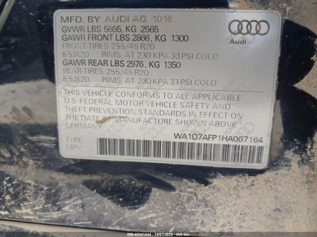 2017 AUDI Q5 WA1D7AFP1HA067164 Photo 8