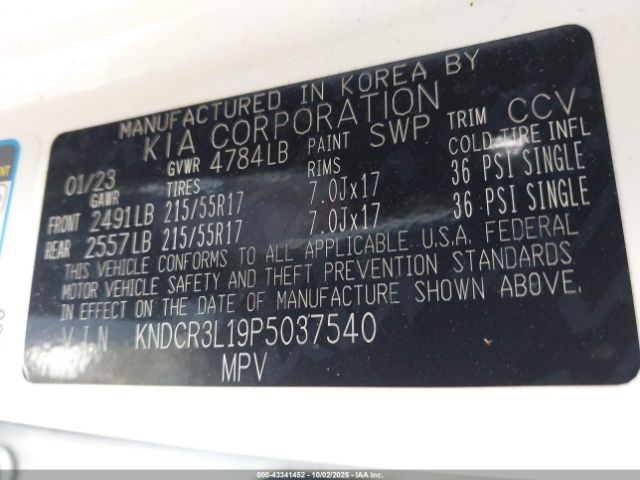 2023 KIA NIRO EV KNDCR3L19P5037540 Photo 8