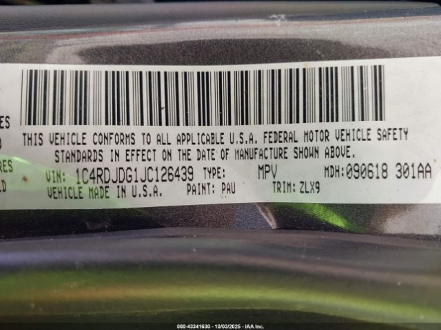 2018 DODGE DURANGO 1C4RDJDG1JC126439 Photo 8