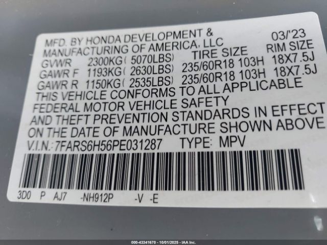 2023 HONDA CR-V HYBRID 7FARS6H56PE031287 Photo 8
