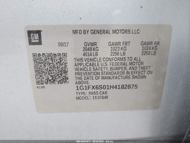 2017 CHEVROLET BOLT EV 1G1FX6S01H4182875 Photo 8