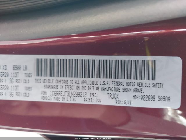 2020 RAM 1500 1C6RREJT3LN299212 Photo 8