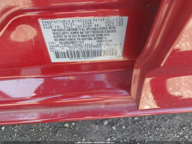 3N1AB8CV8MY311310 Nissan Sentra Sv Xtronic Cvt