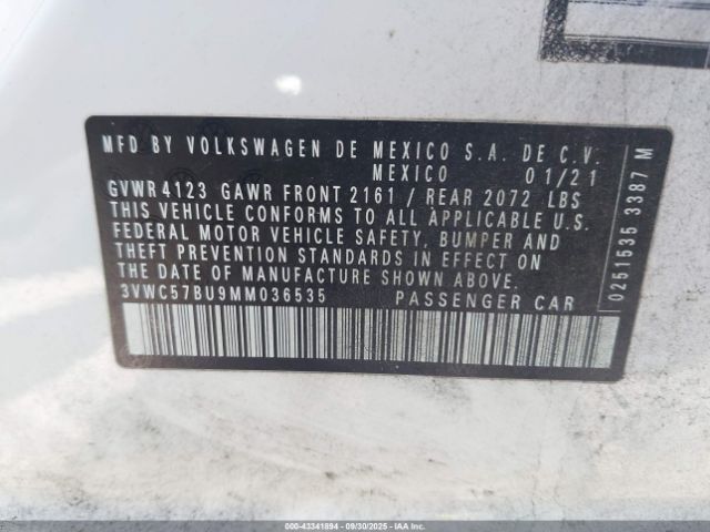 2021 VOLKSWAGEN JETTA 3VWC57BU9MM036535 Photo 8
