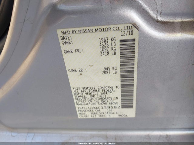 1N4BL4CVXKC159582 Nissan 2019
