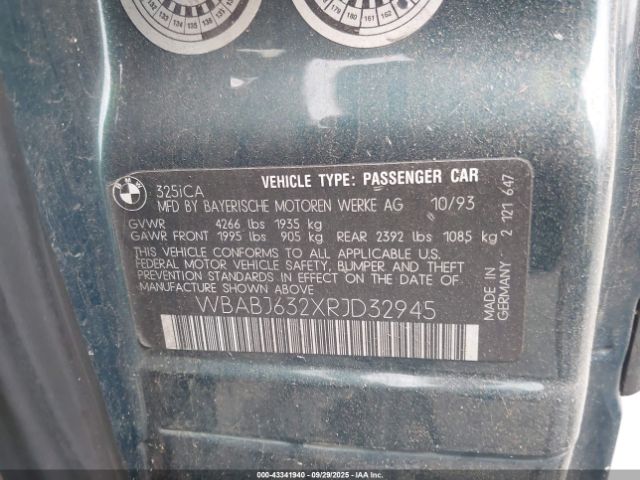 1994 BMW 325 WBABJ632XRJD32945 Photo 8