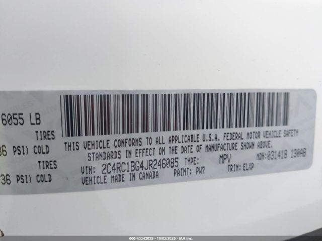 2018 CHRYSLER PACIFICA 2C4RC1BG4JR246085 Photo 8